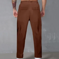 Men's Cargo Pants Corduroy Pants Tactical Pants Trousers Elastic Waist Drawstring Multi Pocket Plain Wearable Outdoor Daily Camping & Hiking Fashion Classic Black Army Green