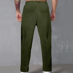 Men's Cargo Pants Corduroy Pants Tactical Pants Trousers Elastic Waist Drawstring Multi Pocket Plain Wearable Outdoor Daily Camping & Hiking Fashion Classic Black Army Green