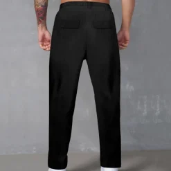 Men's Cargo Pants Corduroy Pants Tactical Pants Trousers Elastic Waist Drawstring Multi Pocket Plain Wearable Outdoor Daily Camping & Hiking Fashion Classic Black Army Green