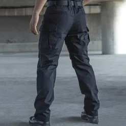 Men's Cargo Pants Hiking Pants Trousers Tactical Pants Military Camouflage Outdoor Regular Fit Waterproof Windproof Breathable Quick Dry Pants / Trousers Elastic Waist Black Camouflage Hunting