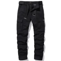 Men's Cargo Pants Hiking Pants Trousers Military Summer Outdoor Regular Fit Ripstop Multi Pockets Wear Resistance Scratch Resistant Pants / Trousers Bottoms Black Army Green Cotton Camping / Hiking