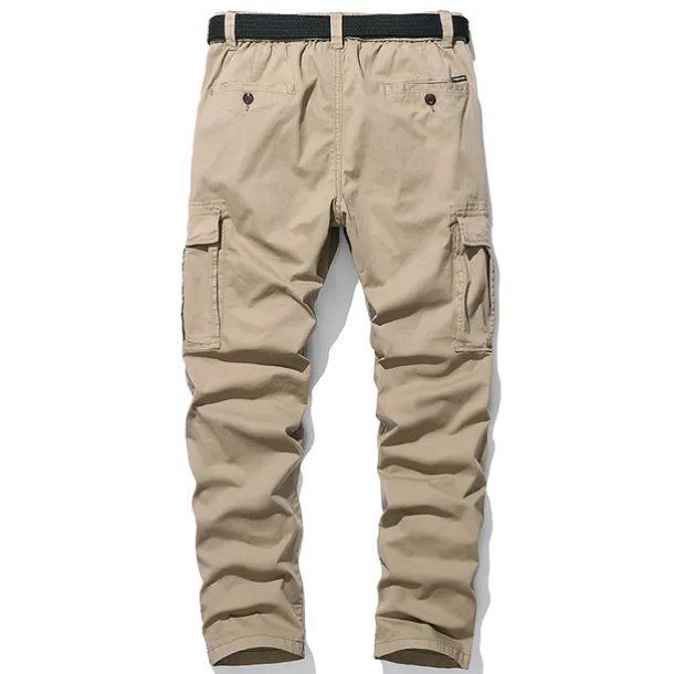 Men's Cargo Pants Hiking Pants Trousers Military Summer Outdoor Regular Fit Ripstop Multi Pockets Wear Resistance Scratch Resistant Pants / Trousers Bottoms Black Army Green Cotton Camping / Hiking