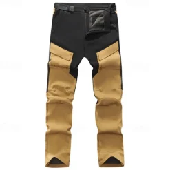 Men's Cargo Pants Hiking Pants Trousers Tactical Pants Military Patchwork Winter Outdoor Regular Fit Thermal Warm Fleece Lining Waterproof Pants / Trousers Army Green Khaki Hunting Climbing Camping