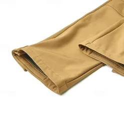 Men's Cargo Pants Hiking Pants Trousers Tactical Pants Military Patchwork Winter Outdoor Regular Fit Thermal Warm Fleece Lining Waterproof Pants / Trousers Army Green Khaki Hunting Climbing Camping