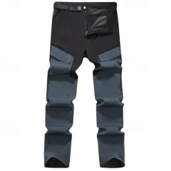 Men's Cargo Pants Hiking Pants Trousers Tactical Pants Military Patchwork Winter Outdoor Regular Fit Thermal Warm Fleece Lining Waterproof Pants / Trousers Army Green Khaki Hunting Climbing Camping