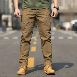 Men's Cargo Pants Tactical Pants Trousers Buttons Multi Pocket Camouflage Wearable Outdoor Daily Camping & Hiking Fashion Classic Black Brown