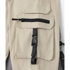 Men's Cargo Pants Tapered pants Trousers Drawstring Elastic Waist Multi Pocket Plain Wearable Outdoor Daily Camping & Hiking Fashion Classic Black Army Green