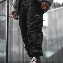 Men's Cargo Pants Trousers Elastic Waist Multi Pocket Plain Wearable Outdoor Daily Camping & Hiking Fashion Classic Black Army Green