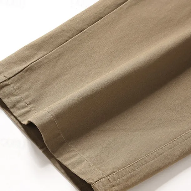 Men's Cargo Pants Trousers Buttons Multi Pocket Plain Wearable Outdoor Daily Camping & Hiking Fashion Classic Black Yellow