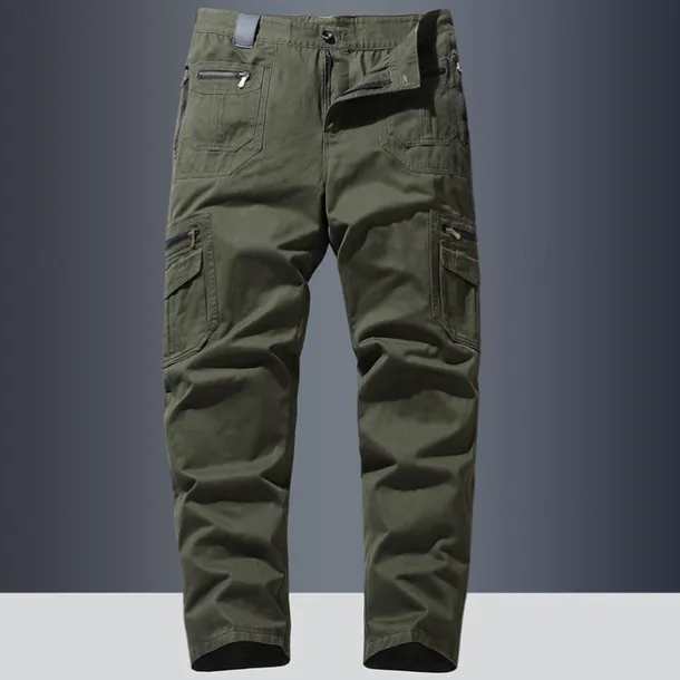 Men's Cargo Pants Trousers Buttons Multi Pocket Plain Wearable Outdoor Daily Camping & Hiking Fashion Classic Black Yellow
