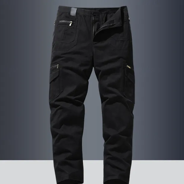 Men's Cargo Pants Trousers Buttons Multi Pocket Plain Wearable Outdoor Daily Camping & Hiking Fashion Classic Black Yellow