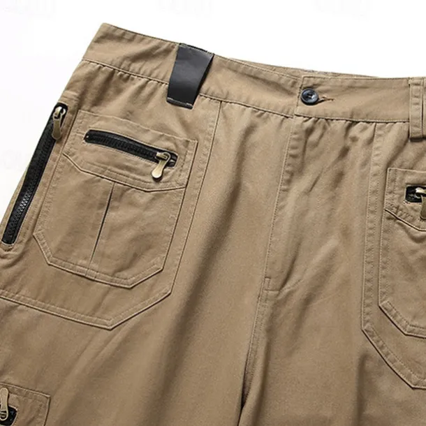 Men's Cargo Pants Trousers Buttons Multi Pocket Plain Wearable Outdoor Daily Camping & Hiking Fashion Classic Black Yellow