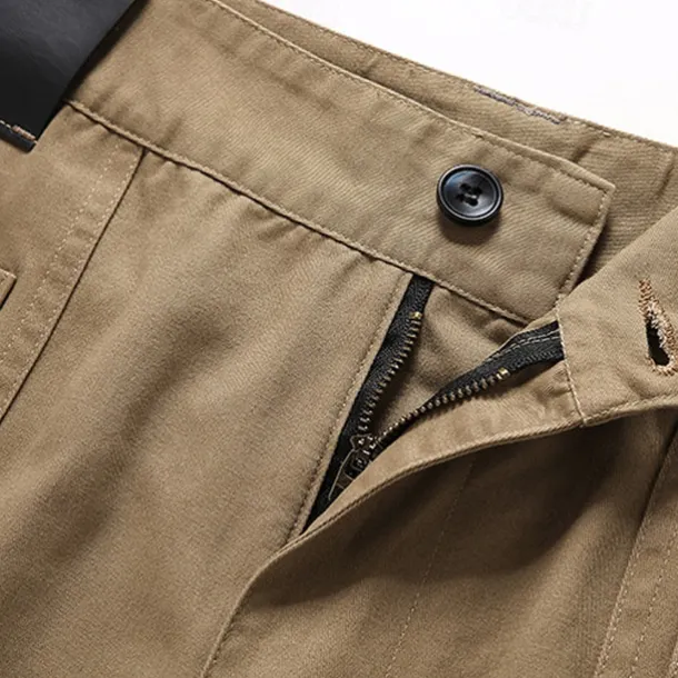 Men's Cargo Pants Trousers Buttons Multi Pocket Plain Wearable Outdoor Daily Camping & Hiking Fashion Classic Black Yellow