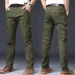 Men's Cargo Pants Trousers Work Pants Buttons Multi Pocket Plain Wearable Outdoor Daily Camping & Hiking Fashion Classic Black Navy Blue