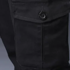 Men's Cargo Pants Trousers Work Pants Buttons Multi Pocket Plain Wearable Outdoor Daily Camping & Hiking Fashion Classic Black Navy Blue