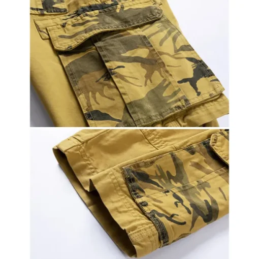 Men's Cargo Shorts Bermuda shorts with Side Pocket Multi Pocket Flap Pocket Solid Color Going out Streetwear Fashion Cargo Shorts ArmyGreen Blue