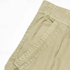 Men's Cargo Shorts Bermuda shorts Work Shorts Hiking Shorts Leg Drawstring Multi Pocket 6 Pocket Plain Knee Length Sports Outdoor Going out Streetwear Classic Black Red