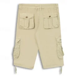 Men's Cargo Shorts Bermuda shorts Work Shorts Hiking Shorts Leg Drawstring Multi Pocket 6 Pocket Plain Knee Length Sports Outdoor Going out Streetwear Classic Black Red