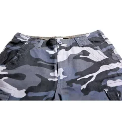 Men's Cargo Shorts Camo Shorts Shorts Hiking Shorts Print Leg Drawstring 6 Pocket Camouflage Comfort Outdoor Daily Going out Fashion Streetwear Black Blue