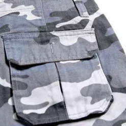 Men's Cargo Shorts Camo Shorts Shorts Hiking Shorts Print Leg Drawstring 6 Pocket Camouflage Comfort Outdoor Daily Going out Fashion Streetwear Black Blue