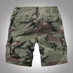 Men's Cargo Shorts Camo Shorts Summer Shorts Buttons Multi Pocket Flap Pocket Plain Camouflage Camo / Camouflage Comfort Wearable Knee Length Outdoor Sport Daily Fashion Casual Camouflage - Army