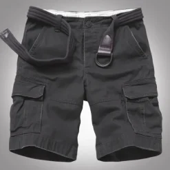 Men's Cargo Shorts Camo Shorts Summer Shorts Buttons Multi Pocket Flap Pocket Plain Camouflage Camo / Camouflage Comfort Wearable Knee Length Outdoor Sport Daily Fashion Casual Camouflage - Army