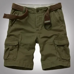 Men's Cargo Shorts Camo Shorts Summer Shorts Buttons Multi Pocket Flap Pocket Plain Camouflage Camo / Camouflage Comfort Wearable Knee Length Outdoor Sport Daily Fashion Casual Camouflage - Army