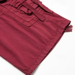 Men's Cargo Shorts Capri Pants Shorts Hiking Shorts Leg Drawstring 6 Pocket Plain Comfort Outdoor Casual Daily Vacation Fashion Wine Army Green