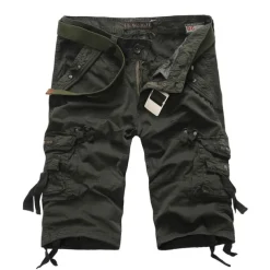 Men's Cargo Shorts Hiking Shorts Multi Pocket Plain Calf-Length Daily Basic Slim Wine Red Black