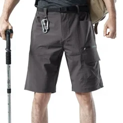 Men's Cargo Shorts Hiking Shorts Military Outdoor Regular Fit Waterproof Breathable Quick Dry Shorts Black Green Hunting Climbing Camping / Hiking / Caving S M L XL XXL