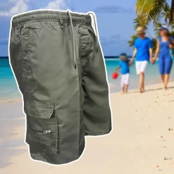 Men's Cargo Shorts Hiking Shorts Military Outdoor Regular Fit Waterproof Breathable Quick Dry Shorts Zipper Pocket Black Army Green Hunting Climbing Camping / Hiking / Caving S M L XL XXL