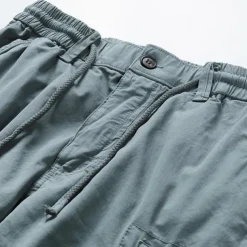 Men's Cargo Shorts Hiking Shorts Elastic Waist Multi Pocket Multiple Pockets Plain Comfort Breathable Knee Length Casual Daily Fashion Streetwear ArmyGreen Black