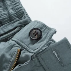 Men's Cargo Shorts Hiking Shorts Elastic Waist Multi Pocket Multiple Pockets Plain Comfort Breathable Knee Length Casual Daily Fashion Streetwear ArmyGreen Black