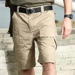 Men's Cargo Shorts Hiking Shorts Tactical Shorts Military Outdoor Regular Fit Waterproof Breathable Quick Dry Shorts Black Khaki Hunting Climbing Camping / Hiking / Caving S M L XL XXL