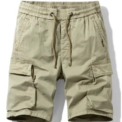 Men's Cargo Shorts Hiking Shorts Military Summer Outdoor Regular Fit 10“ Ripstop Breathable Quick Dry Multi Pockets Shorts Drawstring Elastic Waist Dark Grey Army Green Cotton Fishing Climbing