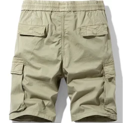 Men's Cargo Shorts Hiking Shorts Military Summer Outdoor Regular Fit 10“ Ripstop Breathable Quick Dry Multi Pockets Shorts Drawstring Elastic Waist Dark Grey Army Green Cotton Fishing Climbing