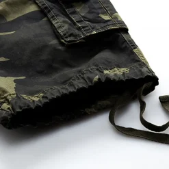 Men's Cargo Shorts Hiking Shorts Leg Drawstring Multi Pocket Multiple Pockets Camouflage Breathable Outdoor Knee Length Casual Daily Streetwear Stylish Black Green Camouflage Blue Micro-elastic