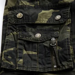 Men's Cargo Shorts Hiking Shorts Leg Drawstring Multi Pocket Multiple Pockets Camouflage Breathable Outdoor Knee Length Casual Daily Streetwear Stylish Black Green Camouflage Blue Micro-elastic