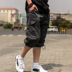 Men's Cargo Shorts Shorts Capri Pants Leg Drawstring Flap Pocket Plain Camouflage Comfort Breathable Outdoor Daily Going out Fashion Streetwear ArmyGreen Army Yellow