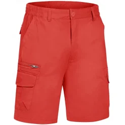 Men's Cargo Shorts Shorts Summer Shorts Elastic Waist Multi Pocket Flap Pocket Plain Comfort Wearable Knee Length Outdoor Sport Daily Fashion Casual Black Yellow