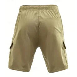 Men's Cargo Shorts Shorts Summer Shorts Drawstring Elastic Waist Multi Pocket Plain Comfort Wearable Short Outdoor Sport Daily Fashion Casual Black Khaki