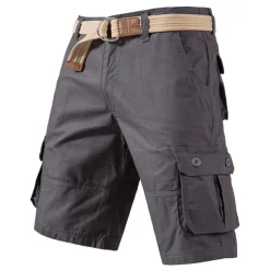 Men's Cargo Shorts Shorts Hiking Shorts Multi Pocket Plain Wearable Knee Length Outdoor Casual Daily Sports Fashion Black Yellow