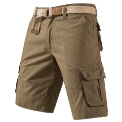 Men's Cargo Shorts Shorts Hiking Shorts Multi Pocket Plain Wearable Knee Length Outdoor Casual Daily Sports Fashion Black Yellow