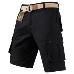Men's Cargo Shorts Shorts Hiking Shorts Multi Pocket Plain Wearable Knee Length Outdoor Casual Daily Sports Fashion Black Yellow