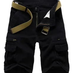 Men's Cargo Shorts Shorts Multi Pocket Straight Leg Solid Colored Comfort Wearable Knee Length Outdoor Daily Sports Stylish Black Army Green
