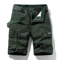 Men's Cargo Shorts Shorts Multi Pocket Straight Leg Print Solid Colored Comfort Wearable Knee Length Outdoor Daily Sports Stylish Black Blue