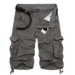 Men's Cargo Shorts Shorts Hiking Shorts Pocket Plain Comfort Breathable Knee Length Work Casual Daily Fashion Streetwear ArmyGreen turmeric