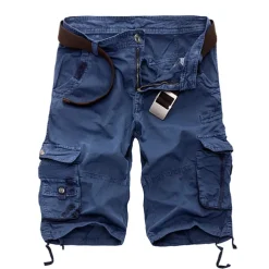 Men's Cargo Shorts Shorts Hiking Shorts Pocket Plain Comfort Breathable Knee Length Work Casual Daily Fashion Streetwear ArmyGreen turmeric