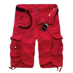 Men's Cargo Shorts Shorts Hiking Shorts Pocket Plain Comfort Breathable Knee Length Work Casual Daily Fashion Streetwear ArmyGreen turmeric