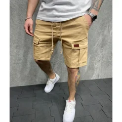Men's Cargo Shorts Shorts Work Shorts Multi Pocket Plain Wearable Short Outdoor Daily Going out Fashion Classic Black Yellow